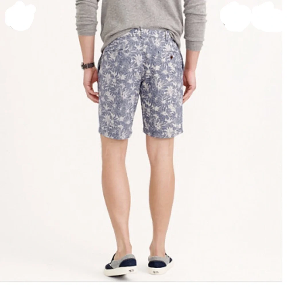 J. Crew 9 Stanton Short In Blue Floral Shorts Sz 32